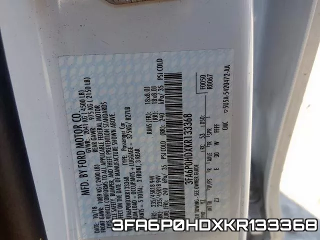 3FA6P0HDXKR133368 фото 2