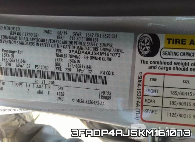 3FADP4AJ5KM161073 фото 10