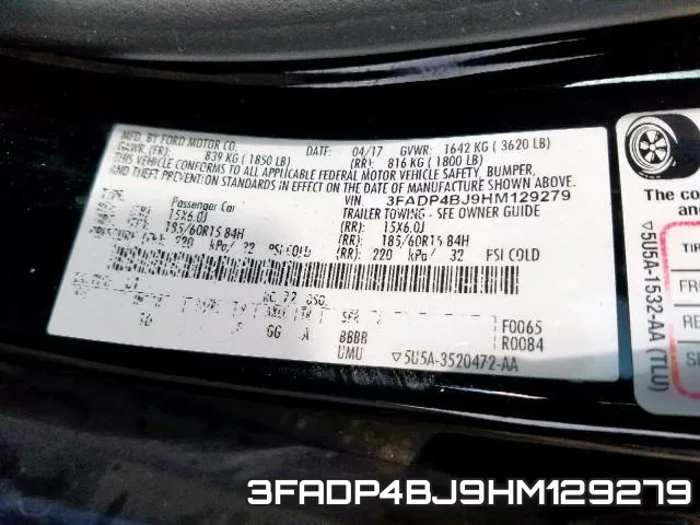 3FADP4BJ9HM129279 фото 2