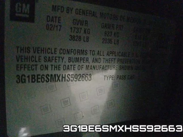 3G1BE6SMXHS592663 фото 2