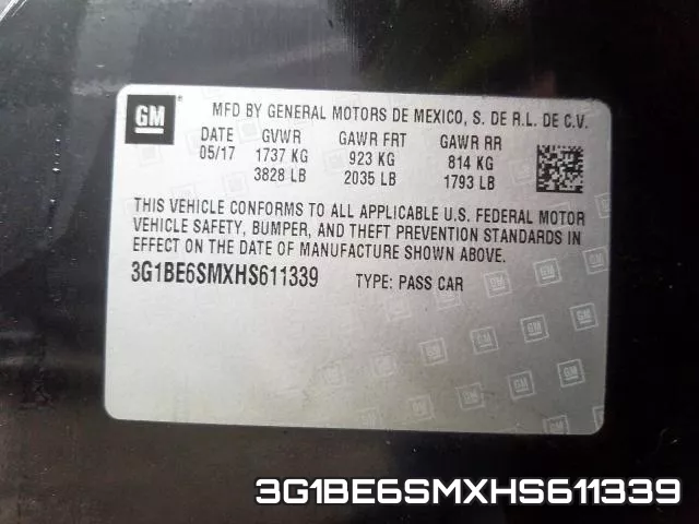 3G1BE6SMXHS611339 фото 2
