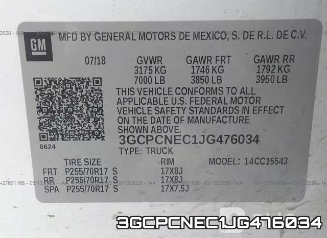 3GCPCNEC1JG476034 фото 10