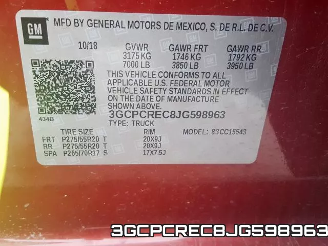 3GCPCREC8JG598963 фото 2