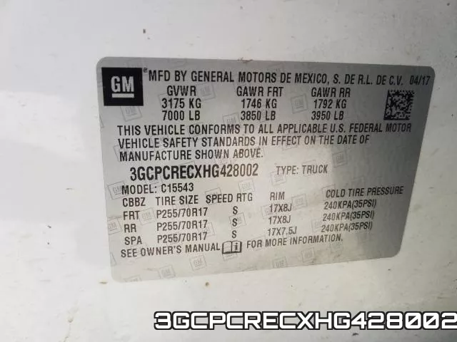 3GCPCRECXHG428002 фото 2