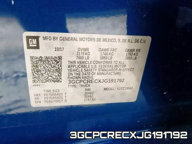 3GCPCRECXJG191792 фото 2