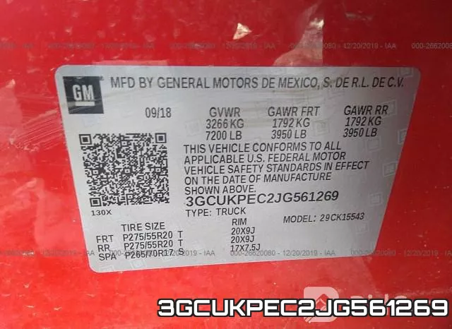 3GCUKPEC2JG561269 фото 10