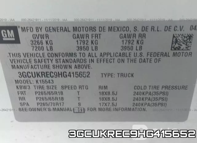 3GCUKREC9HG415652 фото 10