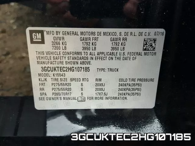 3GCUKTEC2HG107185 фото 2