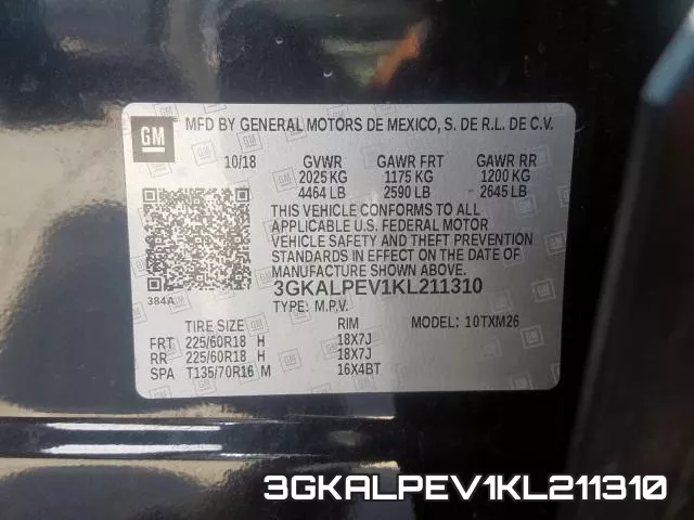 3GKALPEV1KL211310 фото 2