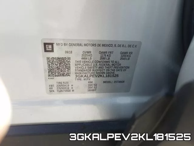 3GKALPEV2KL181525 фото 2