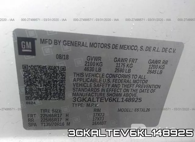 3GKALTEV6KL148925 фото 10