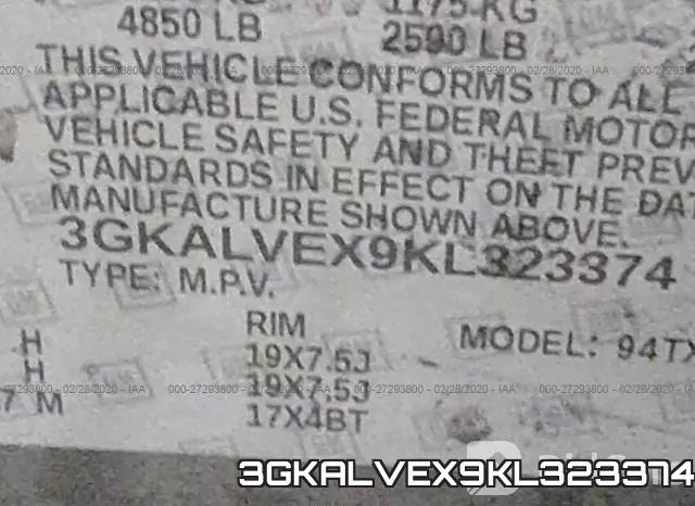 3GKALVEX9KL323374 фото 10