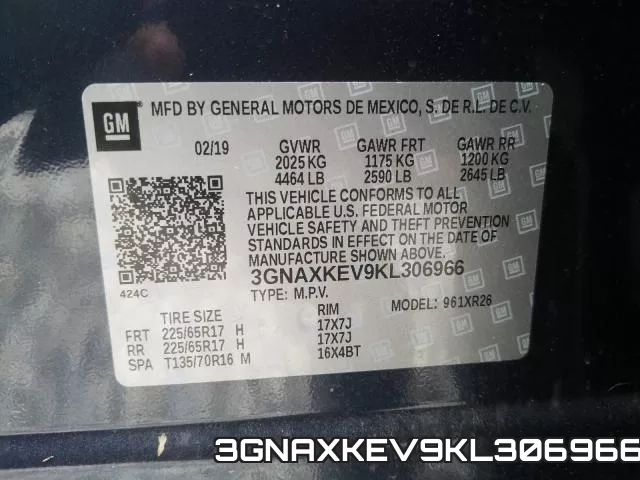 3GNAXKEV9KL306966 фото 2