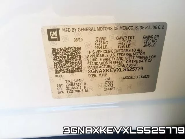 3GNAXKEVXLS525779 фото 2