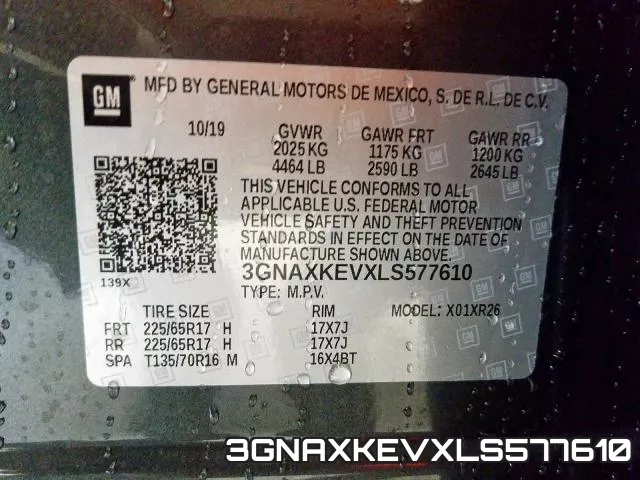 3GNAXKEVXLS577610 фото 2