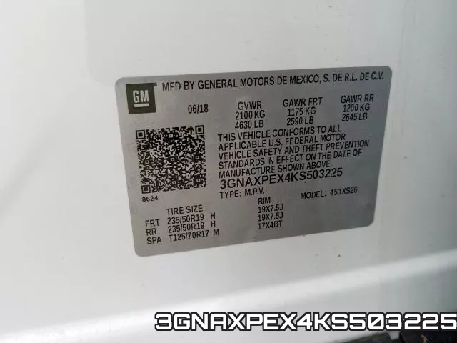 3GNAXPEX4KS503225 фото 2