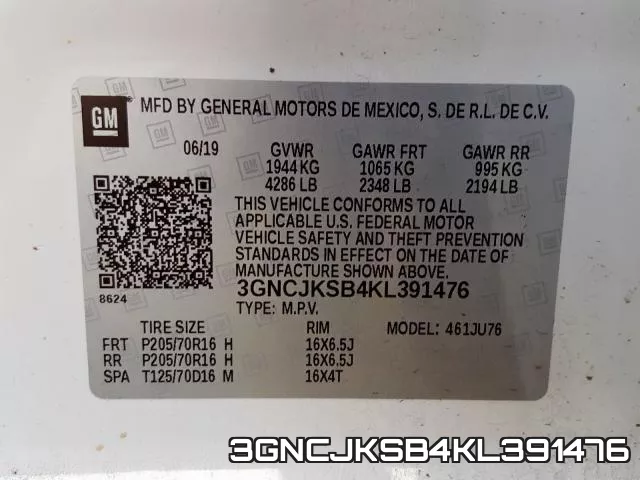 3GNCJKSB4KL391476 фото 2