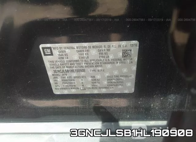 3GNCJLSB1HL190908 фото 10