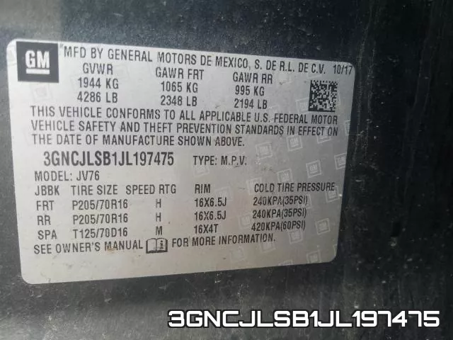 3GNCJLSB1JL197475 фото 2