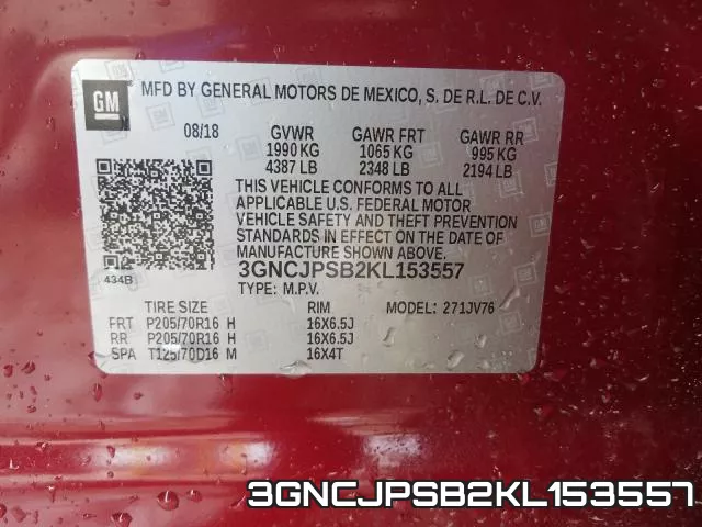 3GNCJPSB2KL153557 фото 2