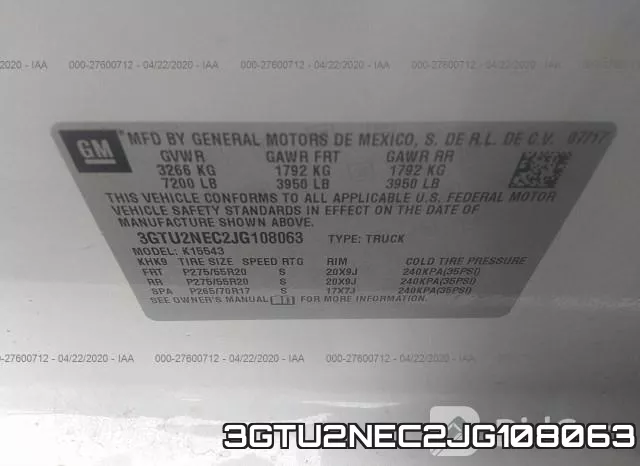 3GTU2NEC2JG108063 фото 10