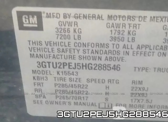 3GTU2PEJ5HG288546 фото 10