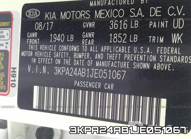 3KPA24AB1JE051067 фото 10