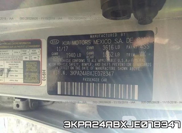 3KPA24ABXJE078347 фото 10