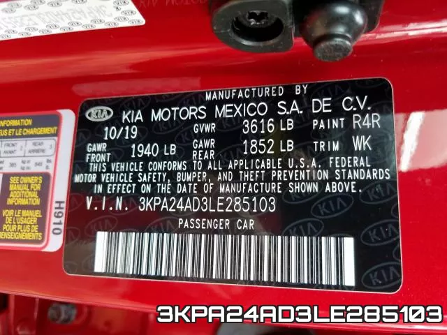 3KPA24AD3LE285103 фото 2