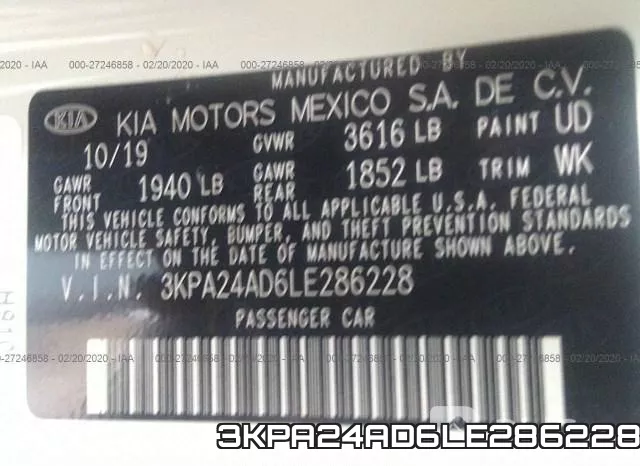 3KPA24AD6LE286228 фото 10