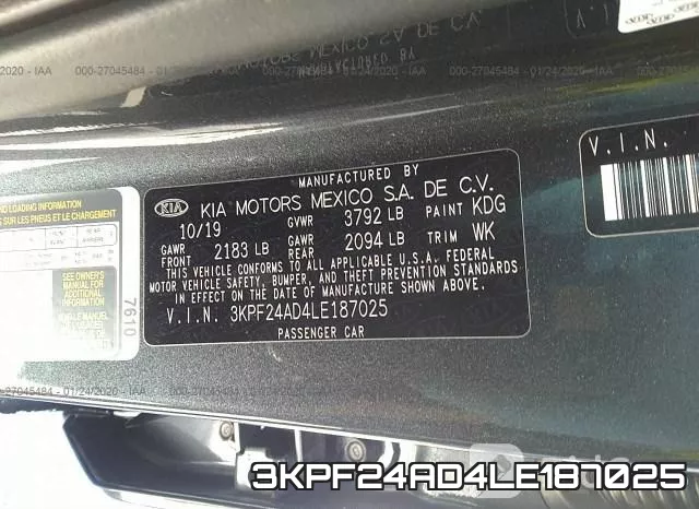3KPF24AD4LE187025 фото 10