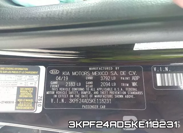 3KPF24AD5KE118231 фото 10
