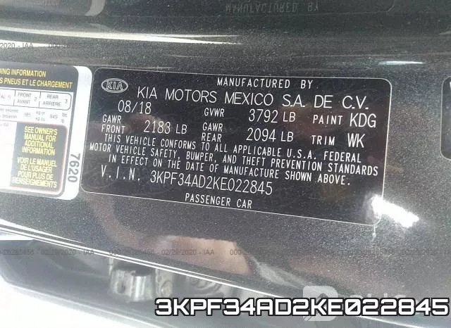 3KPF34AD2KE022845 фото 10