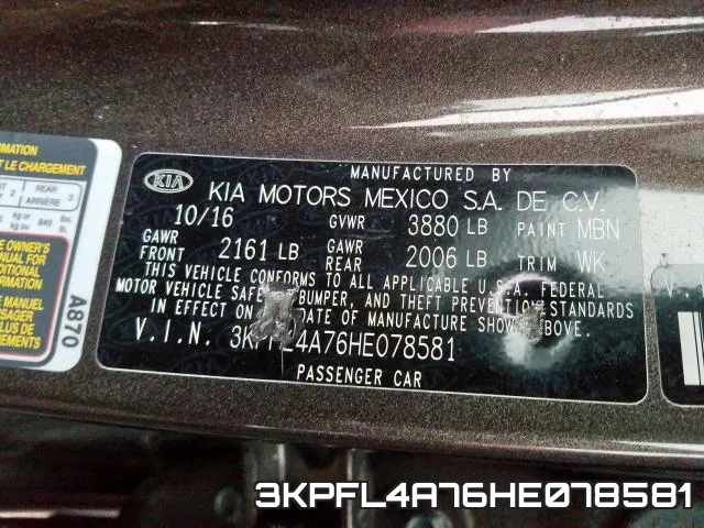 3KPFL4A76HE078581 фото 2