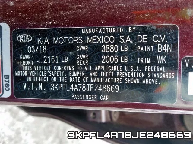 3KPFL4A78JE248669 фото 2