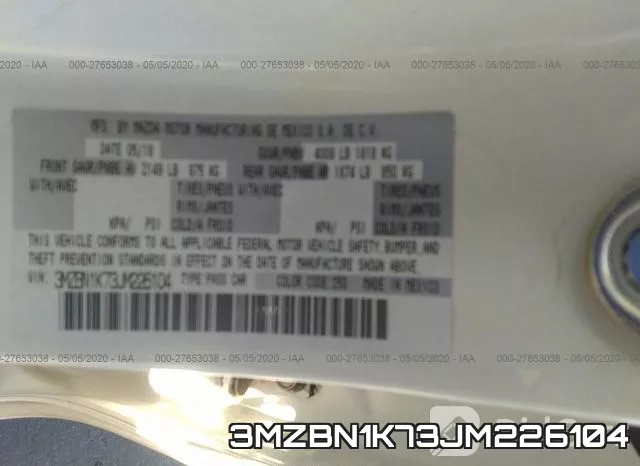 3MZBN1K73JM226104 фото 10