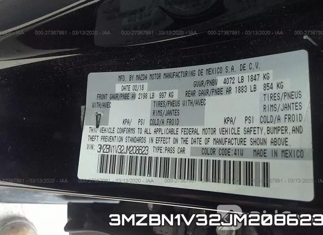 3MZBN1V32JM208623 фото 10