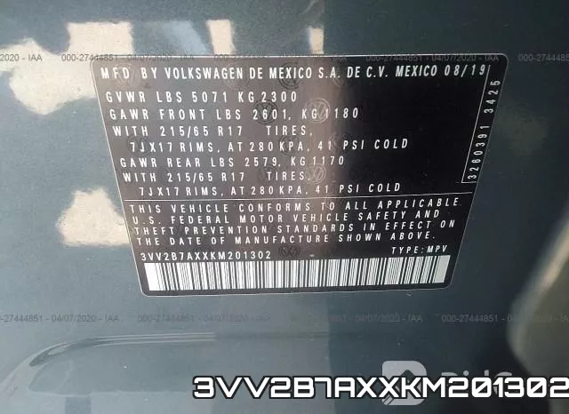 3VV2B7AXXKM201302 фото 10