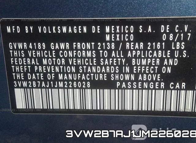 3VW2B7AJ1JM226028 фото 10