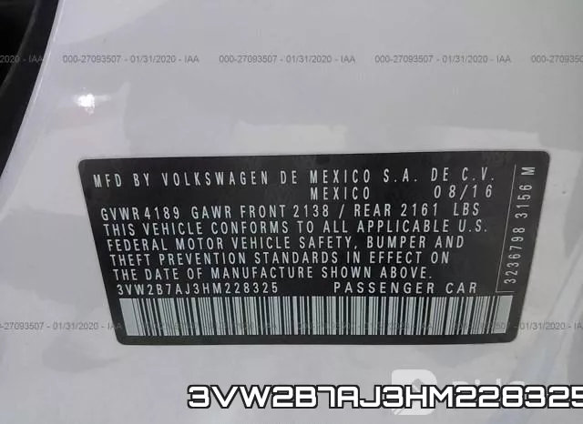 3VW2B7AJ3HM228325 фото 10