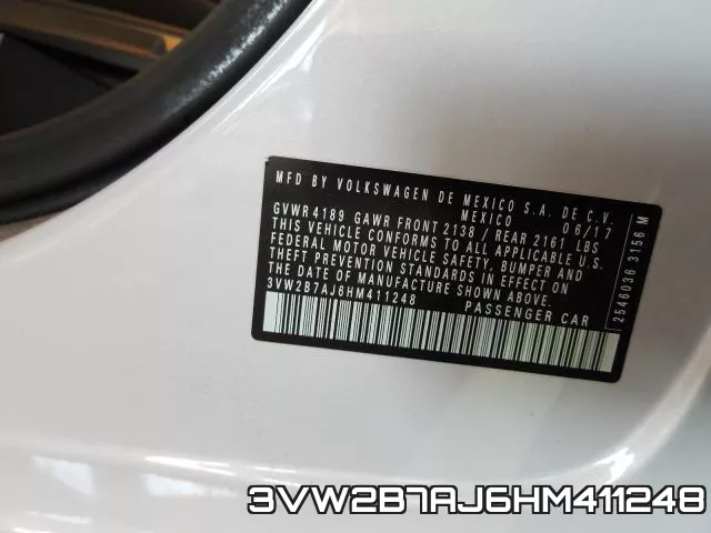 3VW2B7AJ6HM411248 фото 2