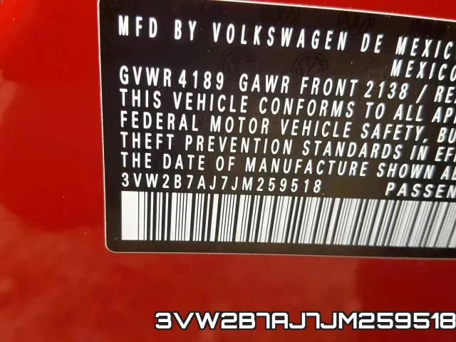 3VW2B7AJ7JM259518 фото 2