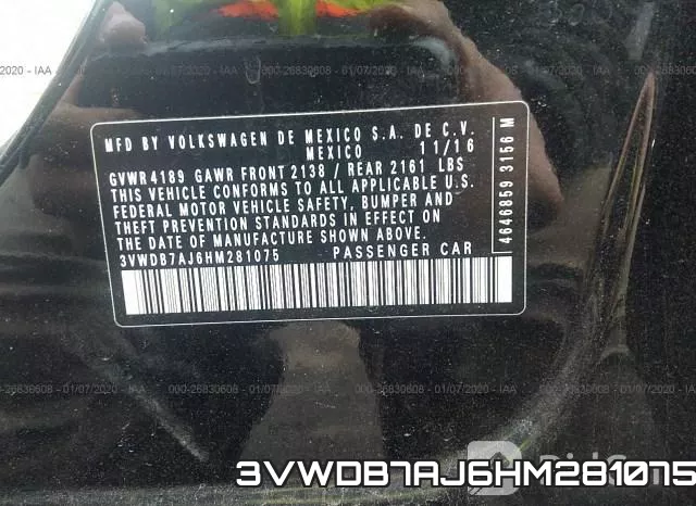 3VWDB7AJ6HM281075 фото 10