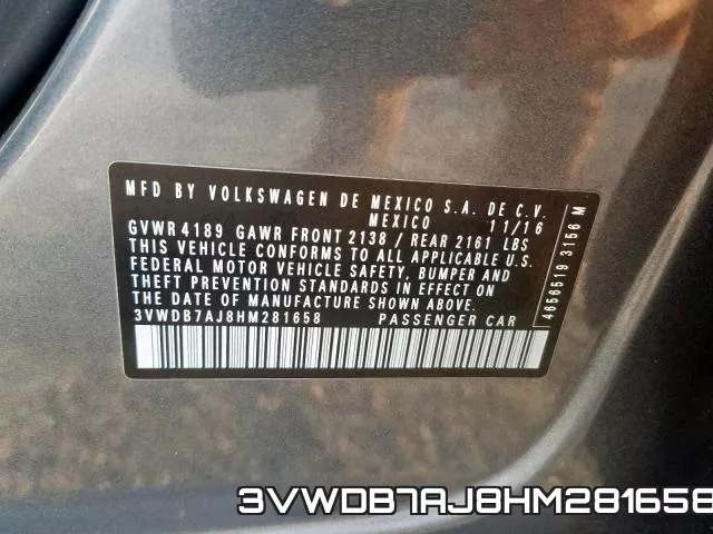 3VWDB7AJ8HM281658 фото 2