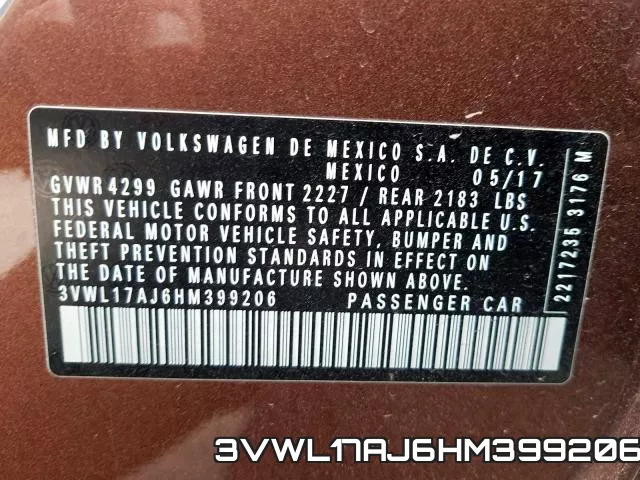 3VWL17AJ6HM399206 фото 2
