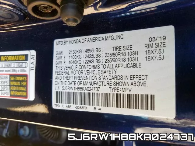 5J6RW1H88KA024737 фото 2