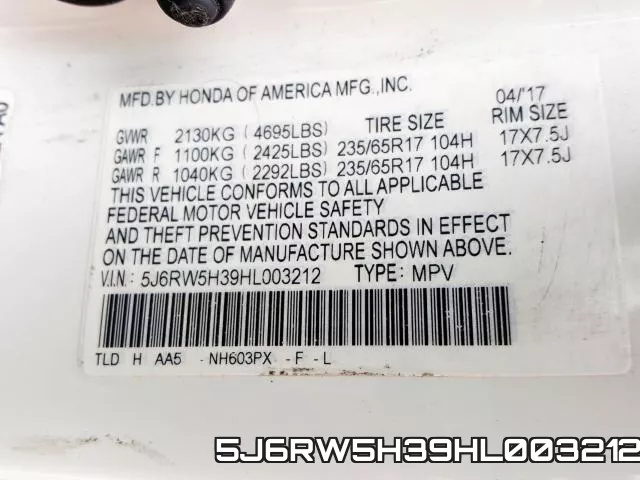 5J6RW5H39HL003212 фото 2