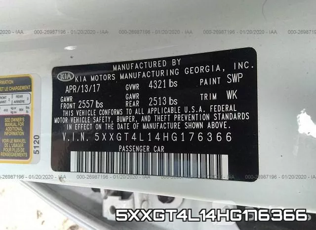 5XXGT4L14HG176366 фото 10