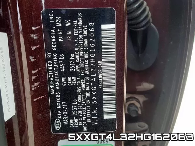 5XXGT4L32HG162063 фото 2