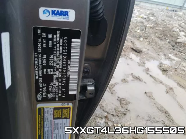 5XXGT4L36HG155505 фото 2